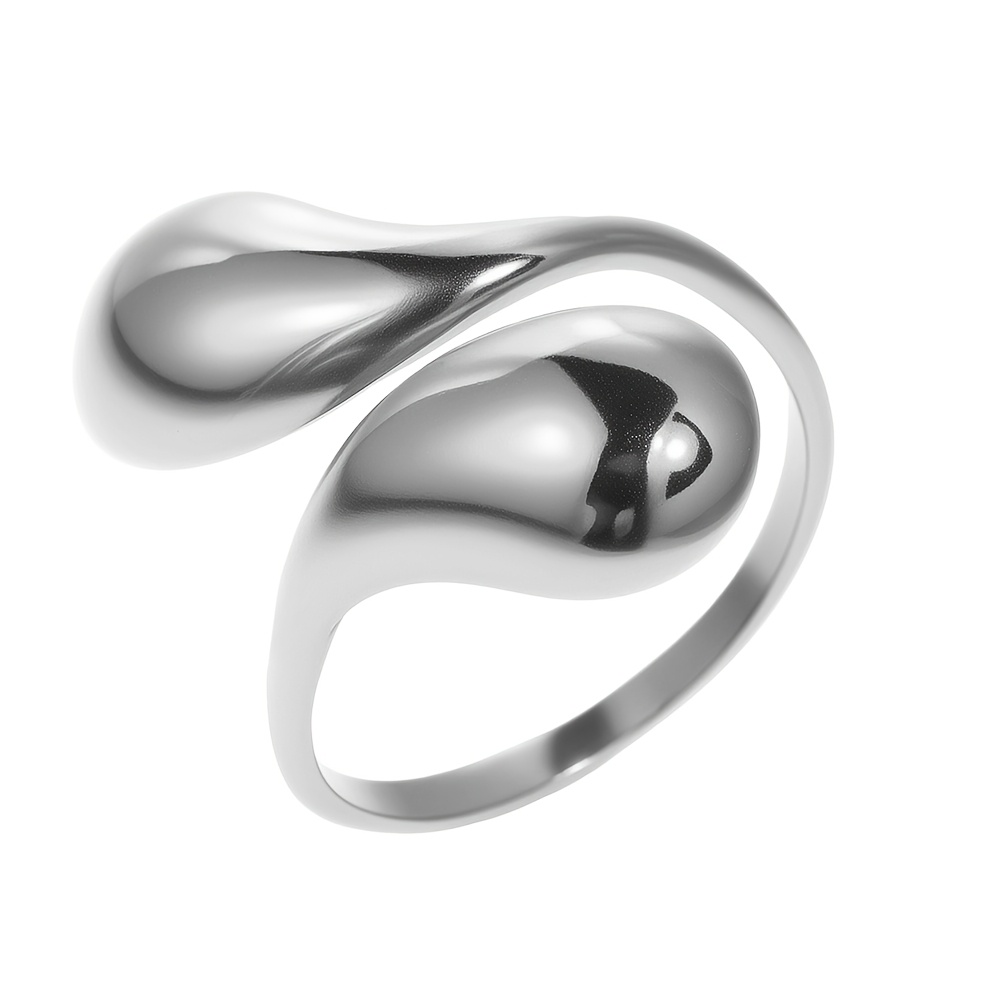 TEMU 1pc Anillo de Acero Inoxidable con Abertura de Unisex Moda Tendencia Diseño Joyería para Adecuado para Combinación Diaria Ropa de de Vacaciones