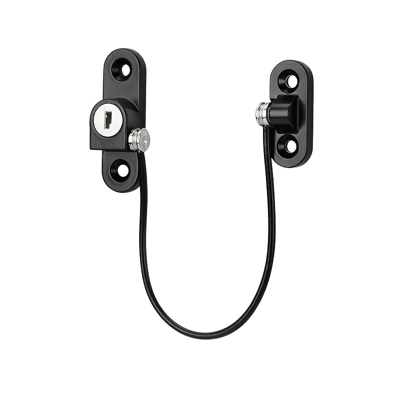 Black Window Door Cable Restrictor for Safety
