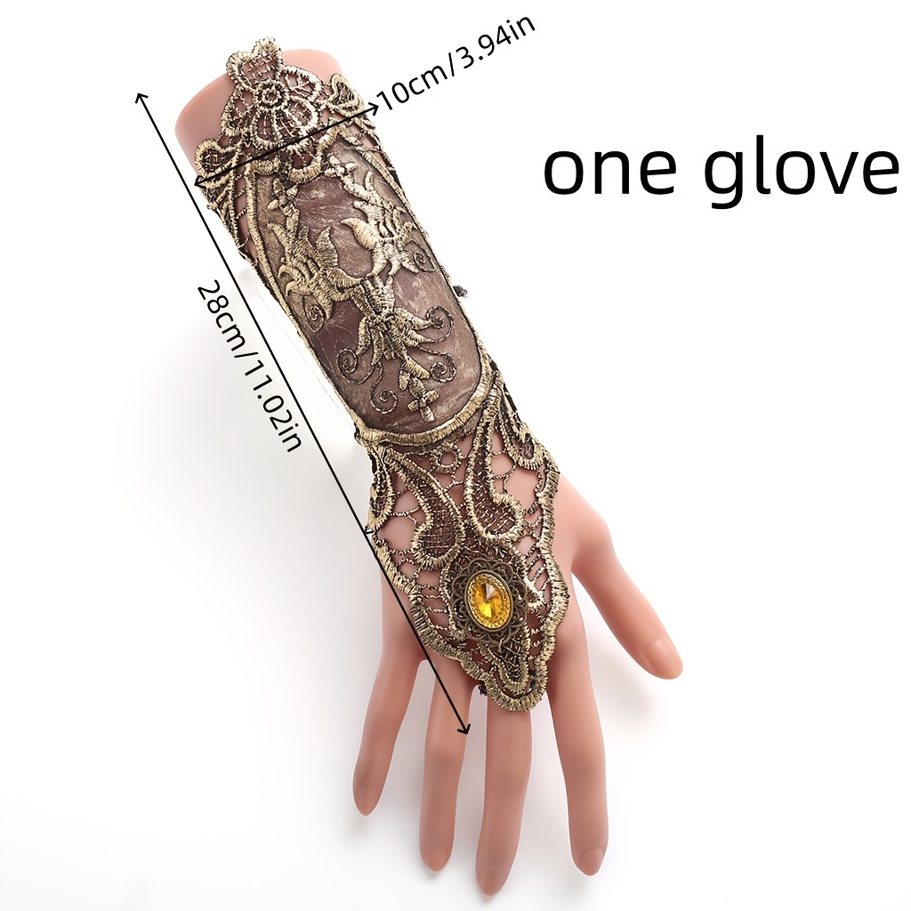 TEMU 1pc Hollow Glove Women's Vintage Etiquette Dress Decor Matching Hand Accessory