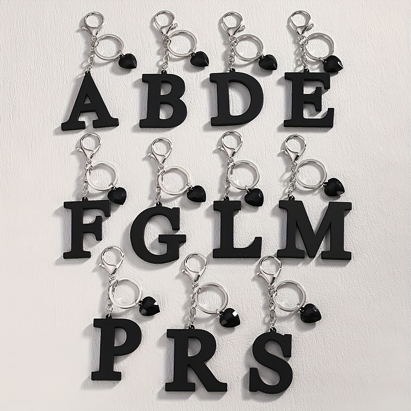 

Chic Alphabet Keychain - Large Letter Charm With Lobster Clasp, Fashionable Accessory For Bags & Backpacks