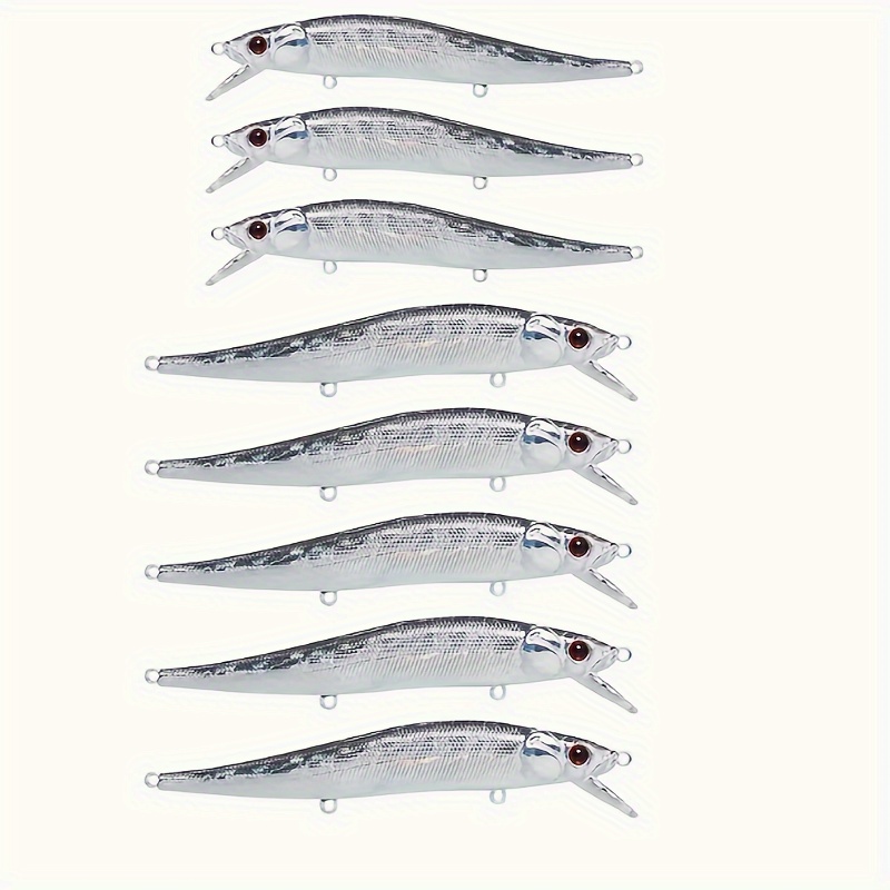 

20pcs Unpainted Blank Lure Minnow 12cm 12g Freshwater Fake Lure Long Throw Sinking Minnow 40pcs 5mm