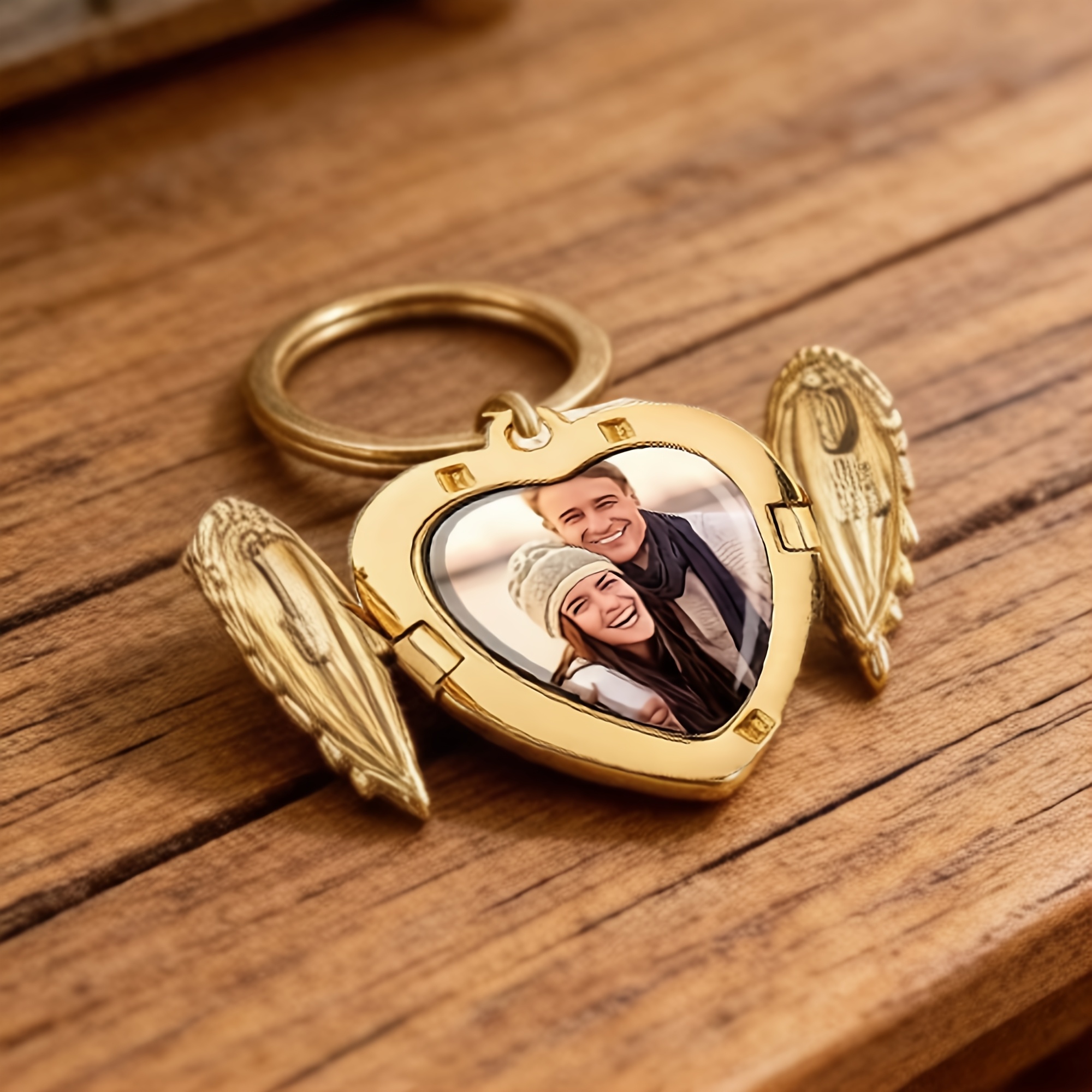 TEMU Llavero con Colgante de Foto Personalizado, Elegante Llavero de Foto con Diseño de , Llavero de Foto, Llavero para , Regalo para Queridos y