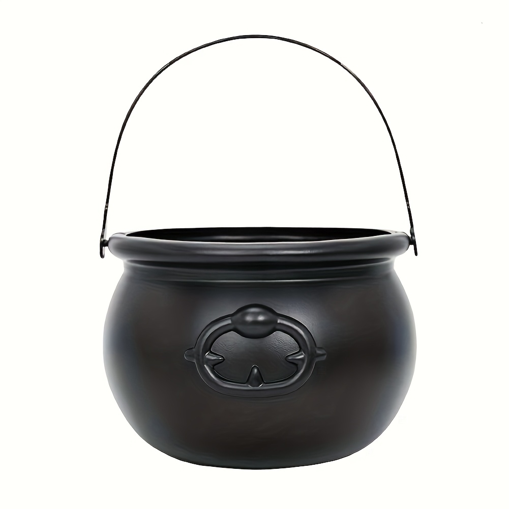 Festive For Halloween Cauldron: 19.3cm X 13.46cm Black Plastic Witch' - Perfect Gift For , Decorate Your House For Halloween Or Thanksgiving Parties - , Waterproof