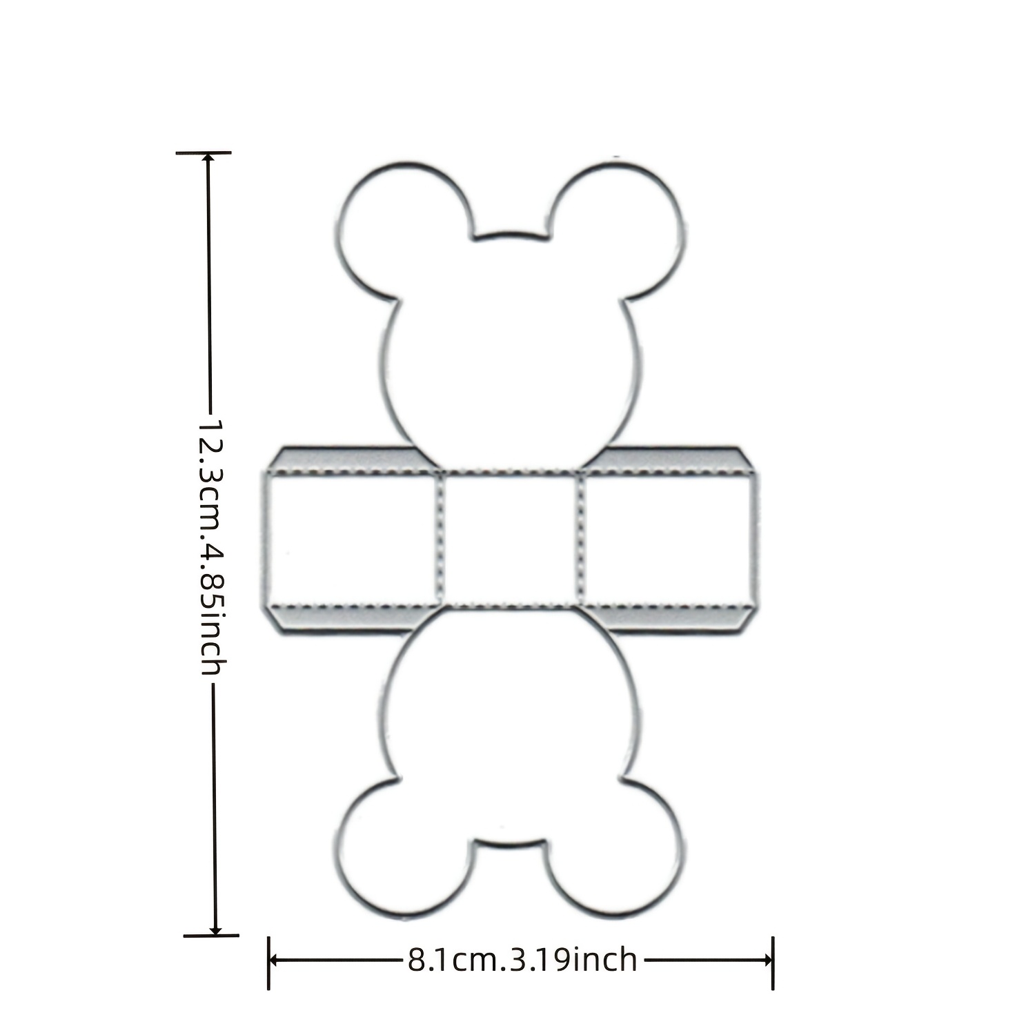 TEMU 【新商品】漫画のクマのボックス エンボス加工 カッティングダイ ハンドクラフト ステンシル と結婚式のなグリーティングカード作成に