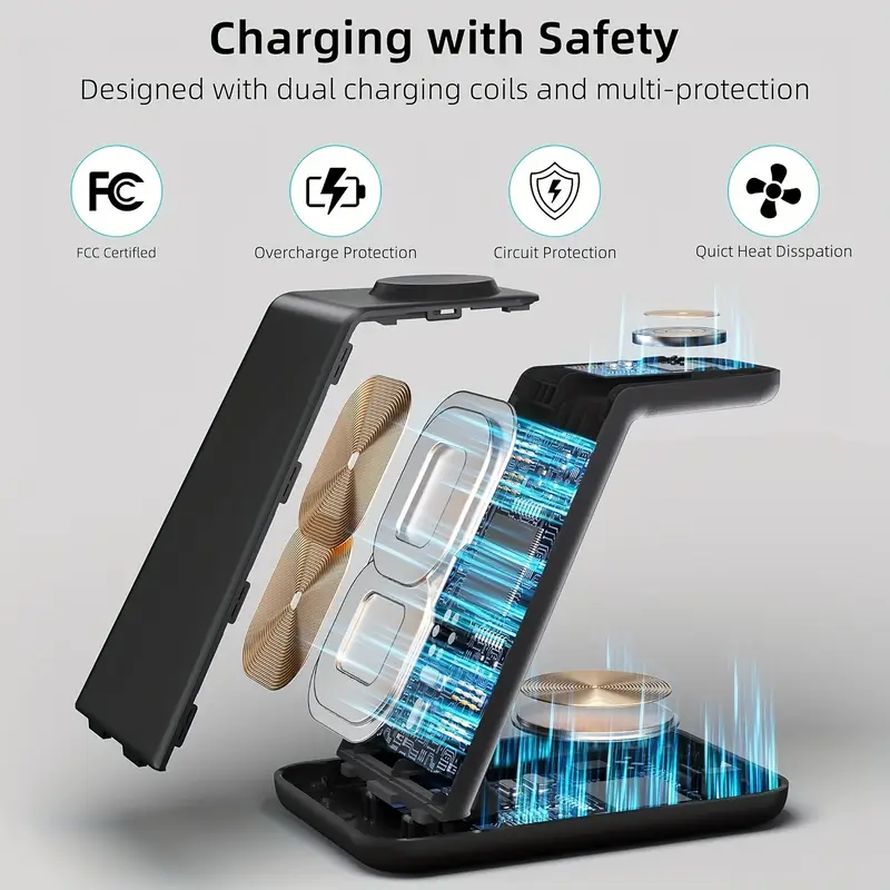 multifunctional 3 in 1 wireless charger stand charging dock for samsung s24ultra s23 s22 s21 s20 4 5 6 fold6 5 4 3 w24 23 22 series phones for watch 4 5pro 6 classic 7 for buds 3 2 Product details 4