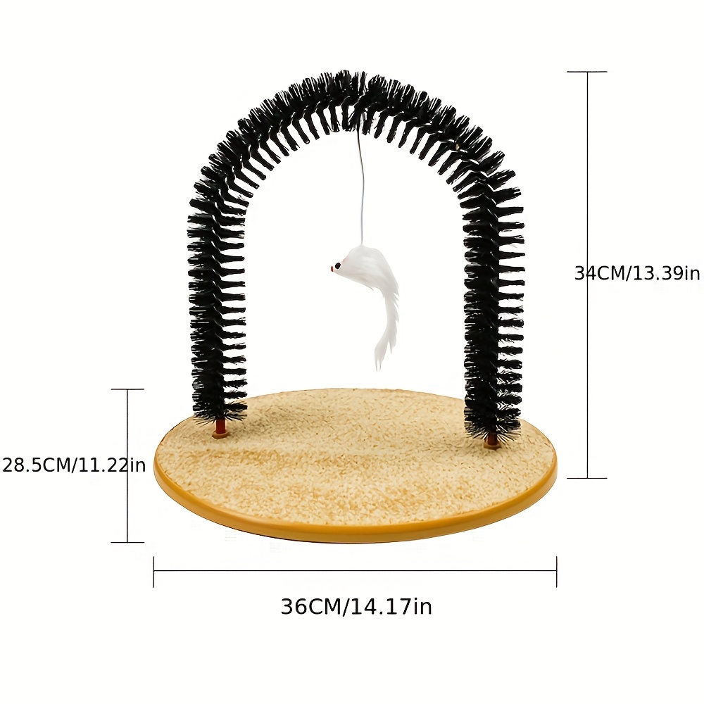 TEMU TOCOME 1pc Griffoir pour Chat de Haute Qualité, Brosse de Massage Auto-Toilettage, Jouet de des de Poils Affûtant les Pattes, Frottement du Dos,