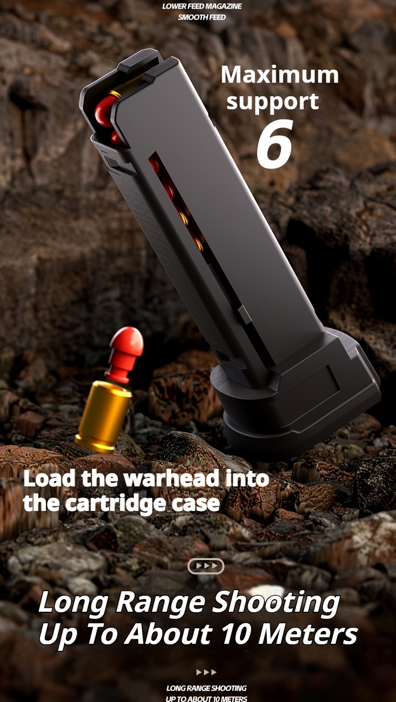 282pcs Soft Bullet Toy Guns, Automatic Shell Ejecting Toy Gun, With 240 Bullets, 36 Shell Case, 4 Magazine, Toy Gun Pistol Shooting Game, For Youngsters, Halloween & Christmas Gift, Birthday Gift