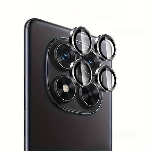 4/3 piezas = 1 juego, protector de lente de cámara para redmi note 14 pro 4g/5g, cubierta de cámara de cristal templado 9h con protector de pantalla de anillo de metal