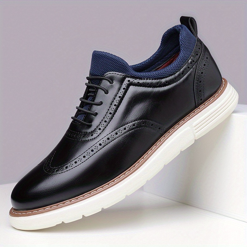 mens black casual shoes sold on Temu United States