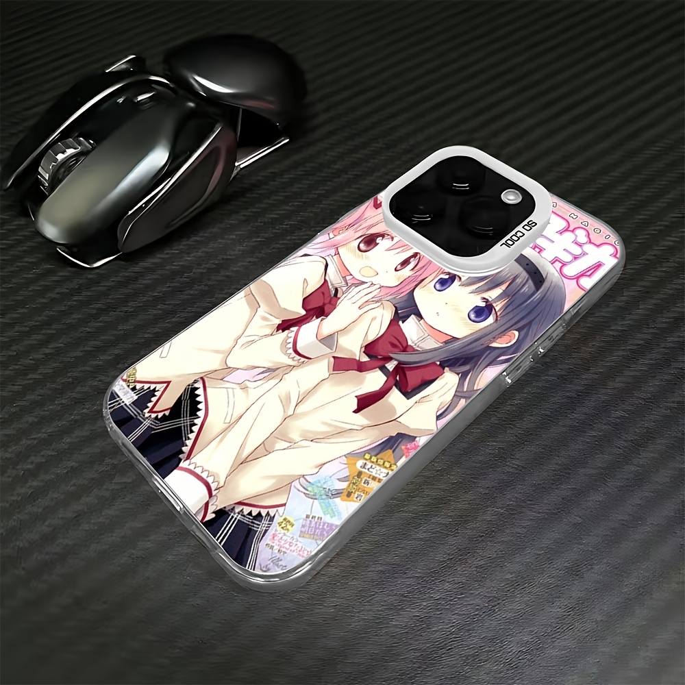 Custodia Portafoglio Per IPhone 15 Pro Con Design Anime Ragazza Kawaii | Cover Con Stampa Manga Giapponese | Regalo Per Appassionati Di Anime E Gaming