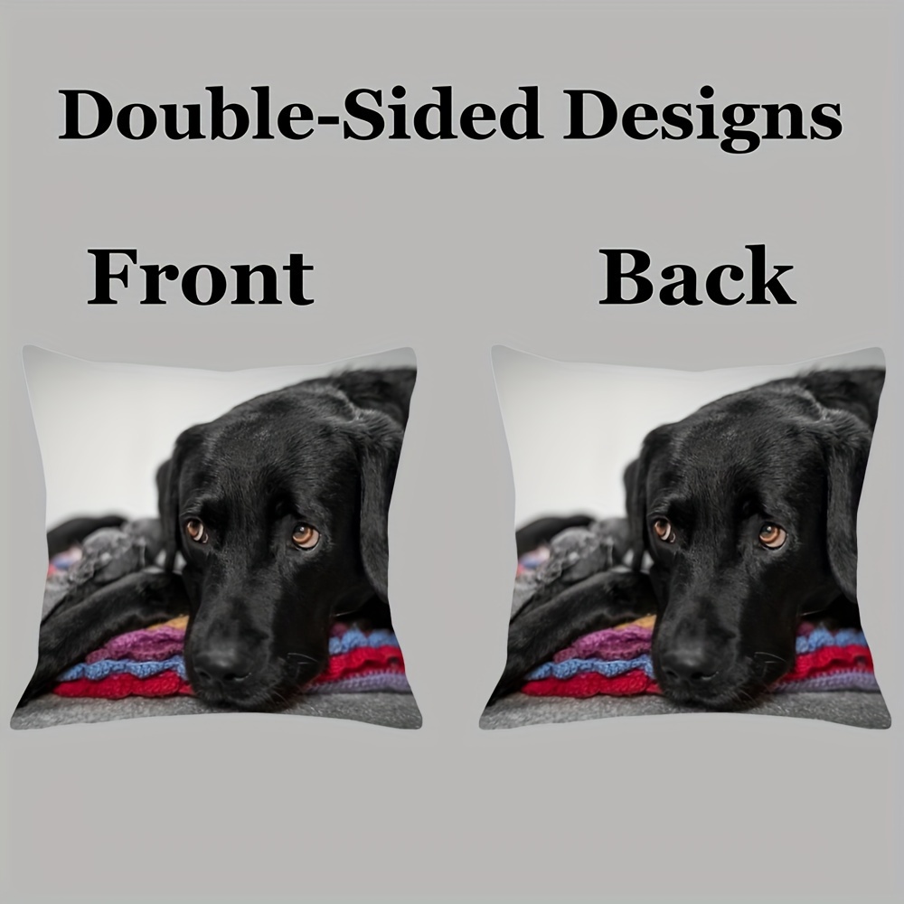 

Vintage-style Labrador Design 18x18 Inch Throw Cushion Covers, Double-sided Print, Machine Washable, Zipper Closure, Woven Polyester For Various Room Decor - Set Of 1 By Silrde778