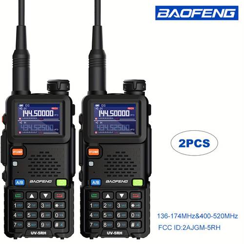 صورة العنصر راديو ثنائي الاتجاه uv5rh لمحطات الهواة - مدى طويل 999ch - شاحن نوع c 10w - مثالي للتنزه، ركوب الدراجات، والتخييم -