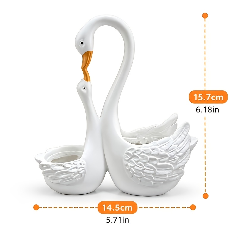 TEMU 1pc Planter, White Decorative Flower Pot For Succulents And Small Plants, Romantic Tabletop Decor For Living Room, Bedroom & Garden Gardening