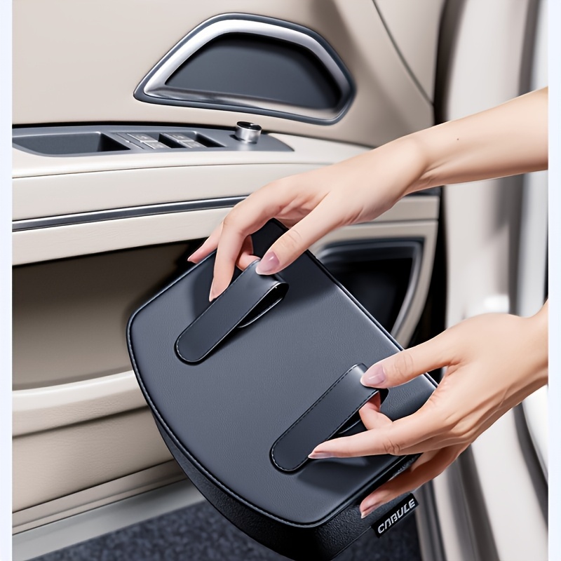 

Leather Car For Seat Organizer, Multifunctional Vehicle Door Storage Pouch, Universal Hanging Box For Phone, Cards, Water Bottle, And Accessories