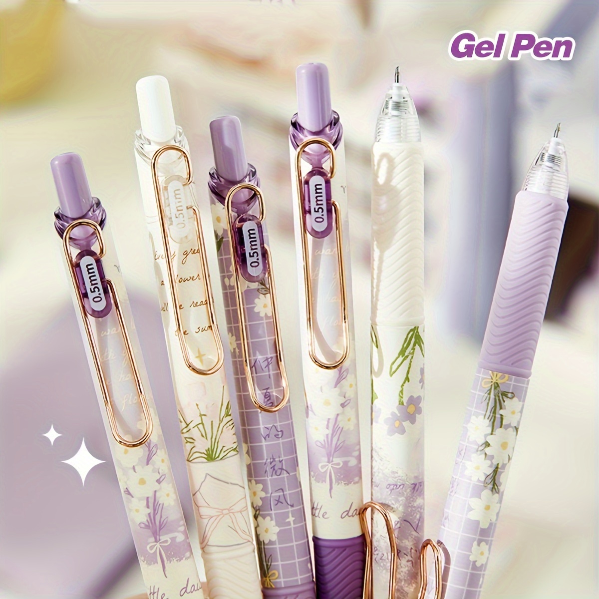 

4pcs, Gel , Gel , 0.5mm -drying Ink Pen, , , Suitable For -, , , And Study