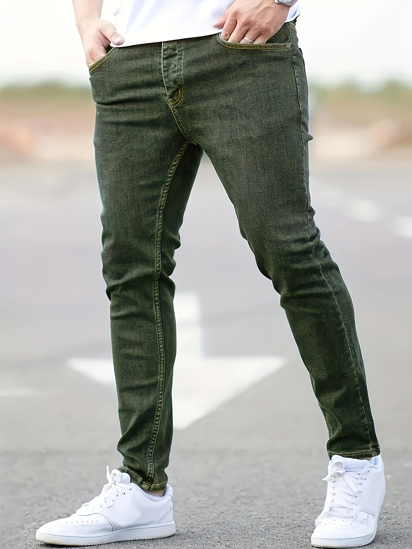Premium Cargo Jeans for Men Thick Workwear Trousers Cotton