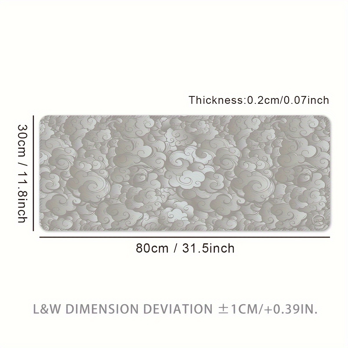 Extra-Large White Cloud Gaming Mouse Pad - Washable, Non-Slip Rubber Base with Precision Locking Edge, * for * Aesthetics - Ideal Desk Mat for * and Computer *