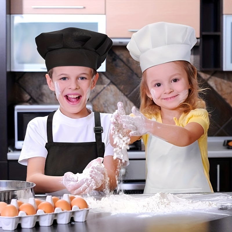 

' Chef Hat & Apron Set - Skin-friendly, Breathable Polyester With Pockets For Cooking, Baking, Painting - Perfect Easter Gift For 3-14, Training Clothes,