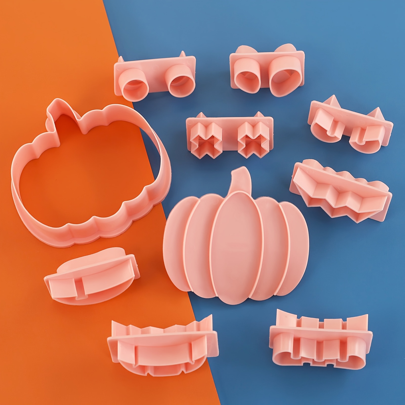 TEMU Stampini per biscotti a forma di mini zucca, timbri per biscotti trasferibili 3D a zucca di Halloween per biscotti, pasta di zucchero,