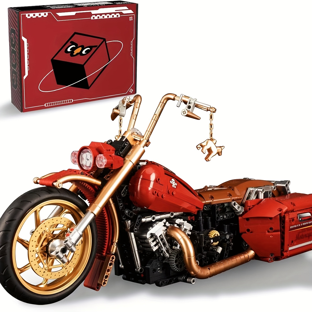 QOQ Motorcycle Building Blocks Kit, 1:5 Scale Motorcycle Model Building Toys for Boys And Girls 8 And Up, Youngsters Adult Collectible Car Gift (2111pcs) 10514