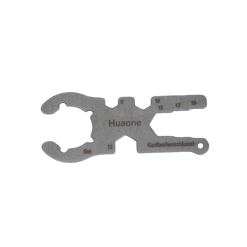 TEMU 1 Stainless Steel Gas Cylinder Key, Multi-functional Gas Cylinder Wrench With 7 Uses And An Opening For Hanging On A Lanyard. Outdoor Gas