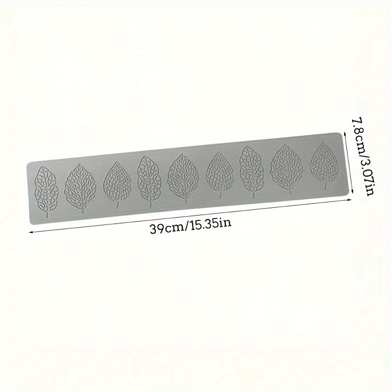 1pc Leaf-shaped Creative Cake Mold - Reusable Baking Mold, Suitable For Chocolate, Macarons, Wax, And Soap - Fine Texture Design, Holiday Cake Decoration