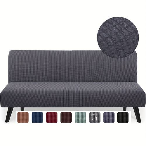 1pc futon sofa cover armless sofa cover elastic sofa bed cover universal folding sofa cover elastic package can sit or lie two seat sofa cover suitable for families