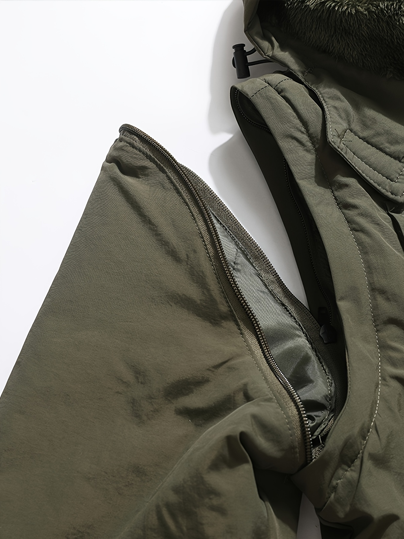 Men's Functional Style Jacket with Thickened Hood and Multi-Pockets