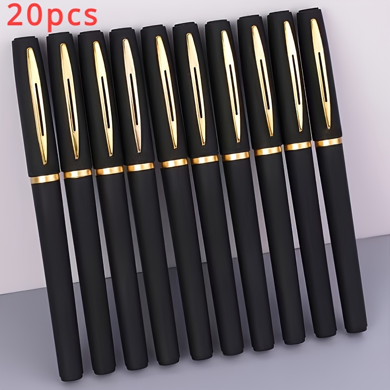 E-shop 20 Stück schwarze Gelstifte, Gelstift mit großer Kapazität und 1,0 mm breiter Spitze, geeignet für Geschäft, Büro, Unterschrift, Schulaufgaben,