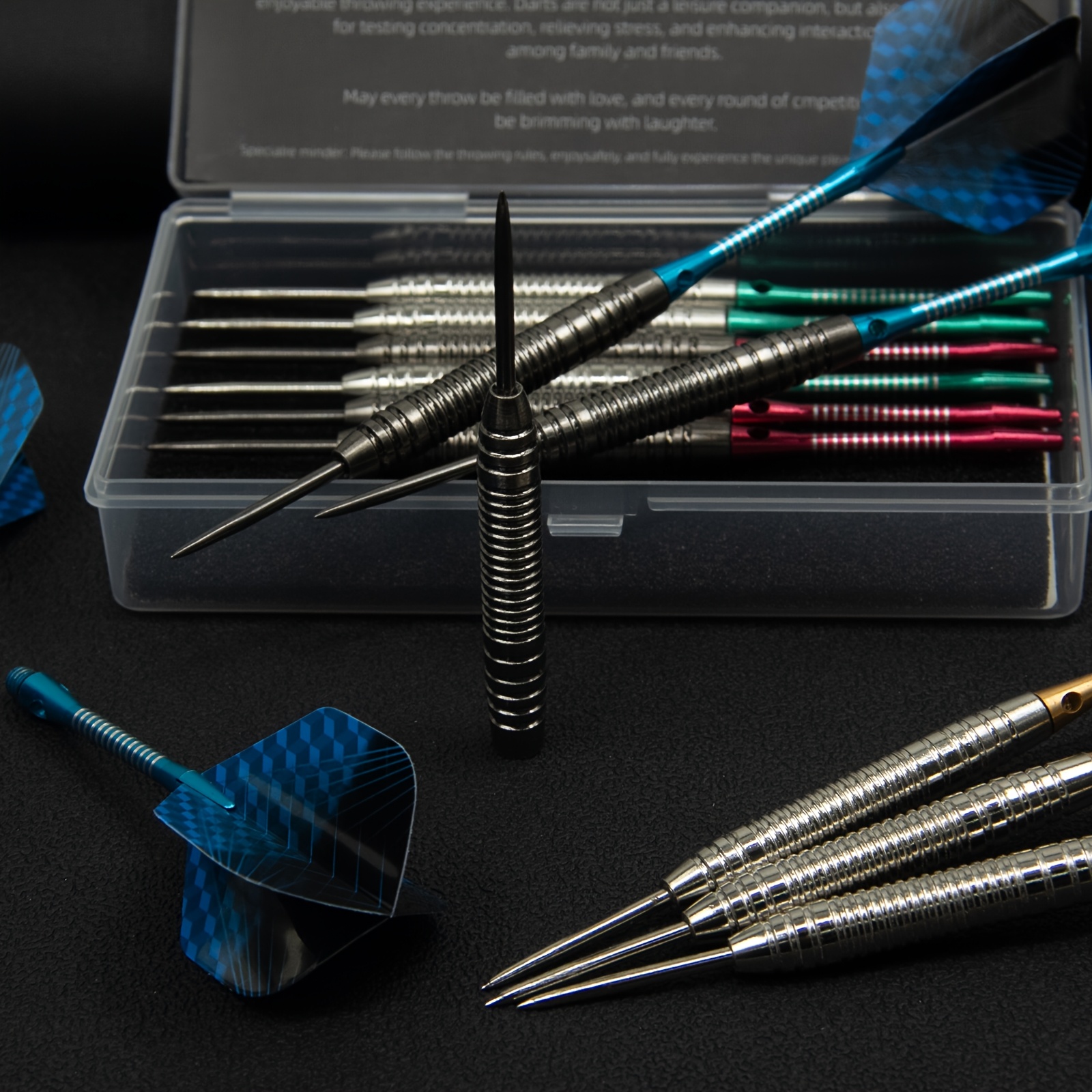 HUANQU 12pcs 22G Competition Hard Darts Set