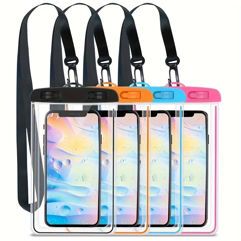 

1/2/4pcs Universal Waterproof Phone Pouch, Fluorescence Water-resistant Lightweight Dry Bag For Iphone15/14/13/12/11 Plus/pro/promax, Samsung Galaxy Cellphone Up To 7.0", Beach Vacation Essentials