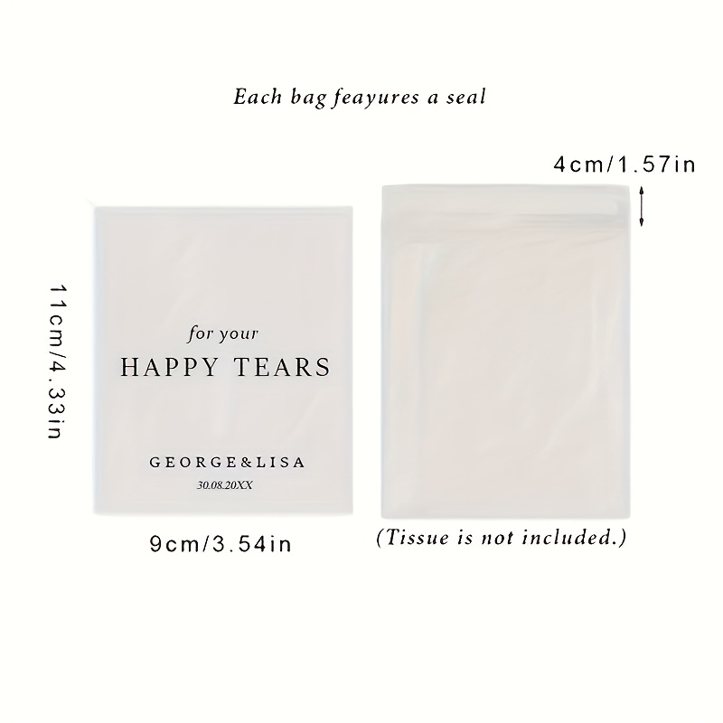 Gift For Her/him 1//100pcs Customized Personalized Paper Towel Packaging Bags (excluding Paper Towels), Wedding Guest Paper Towel Bags, Wedding Decorations, Dining Table Bags, Petal Bags, Christmas