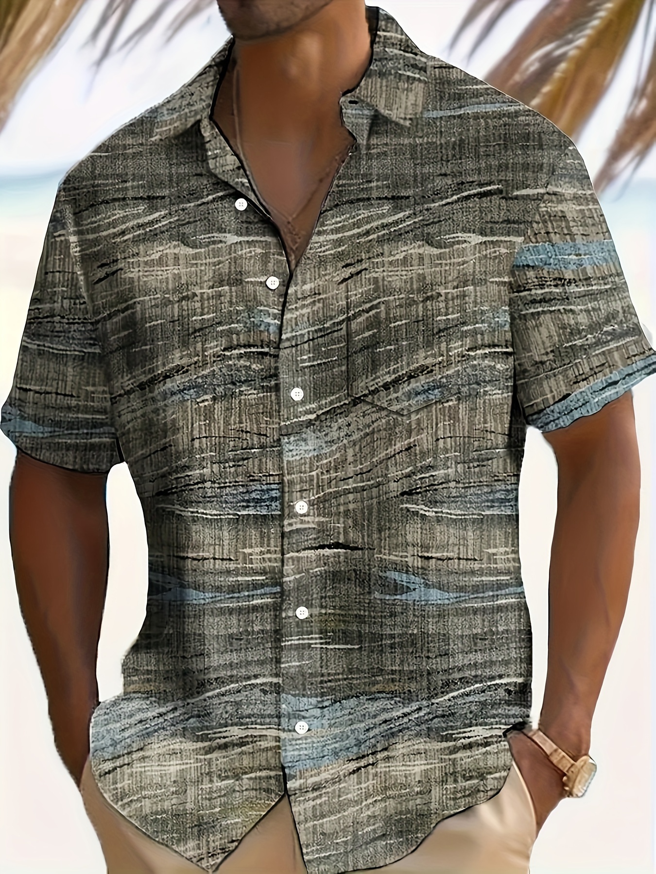 camisa masculina vintage com estampa de Temu Brazil