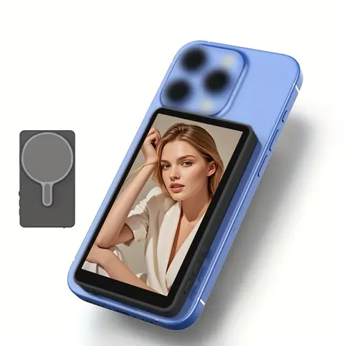 magnetic phone vlog selfie monitor screen display rechargeable 36v battery usb compatible with ios android phones for live streaming content creation selfies