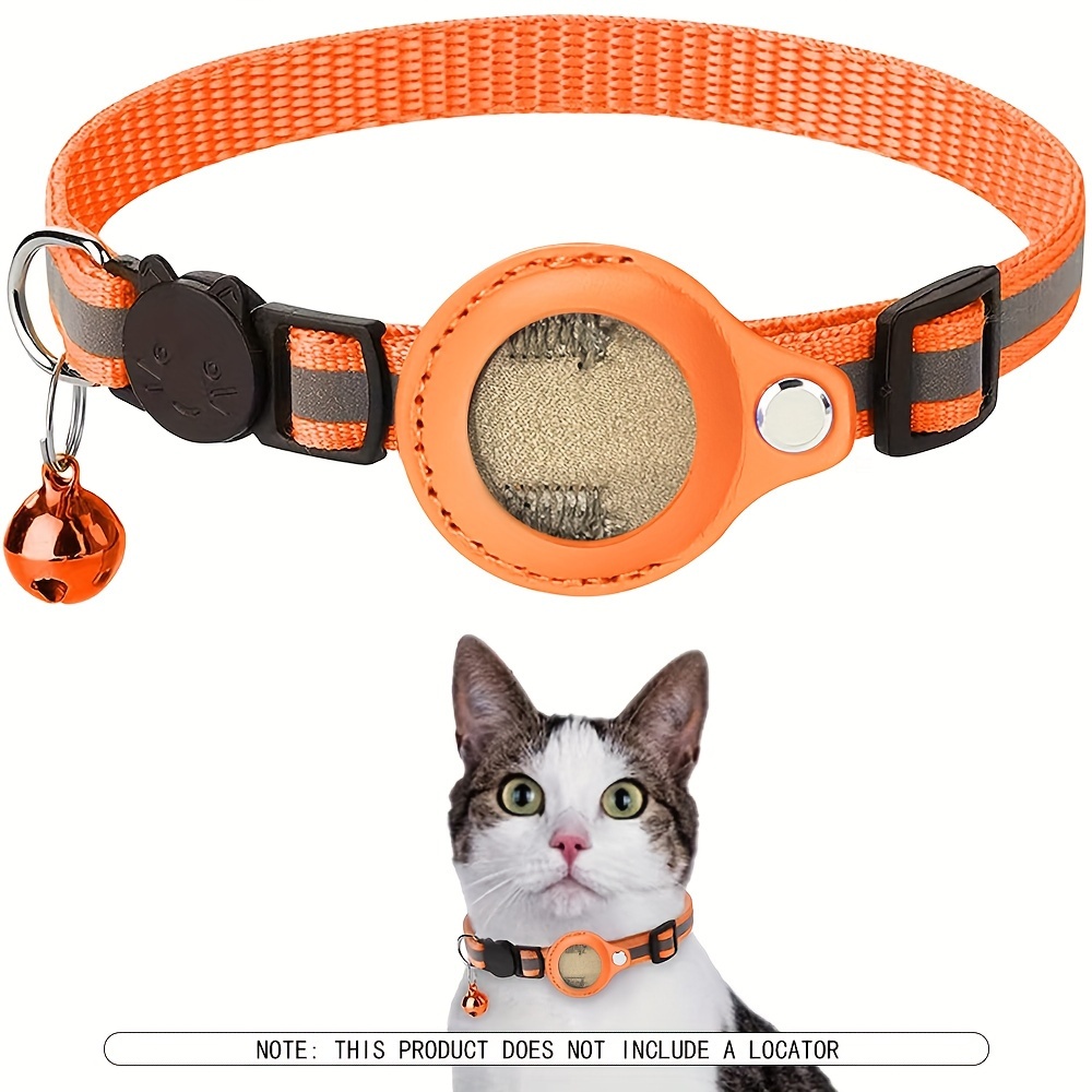Tom & Spike - Collar de gato Airtag (morado) con campana, ajustable, con  hebilla de seguridad y funda de silicona compatible con Apple Airtag patrón