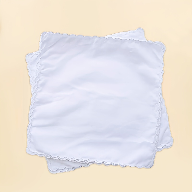 3pcs White Handkerchiefs, White Square Handkerchief