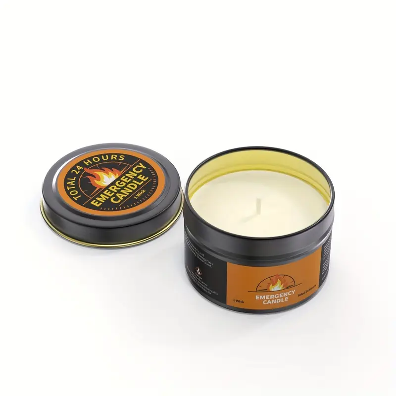 long lasting emergency survival candle 24h burn for blackout camping earthquake kit 4 pack emergency candles survival gear for home emergency preparedness supplies emergency candles smokeless camping stuff emergency kit supplies camping essentials blackout preparedness compact candle smokeless flame burn wax readiness Product details 4