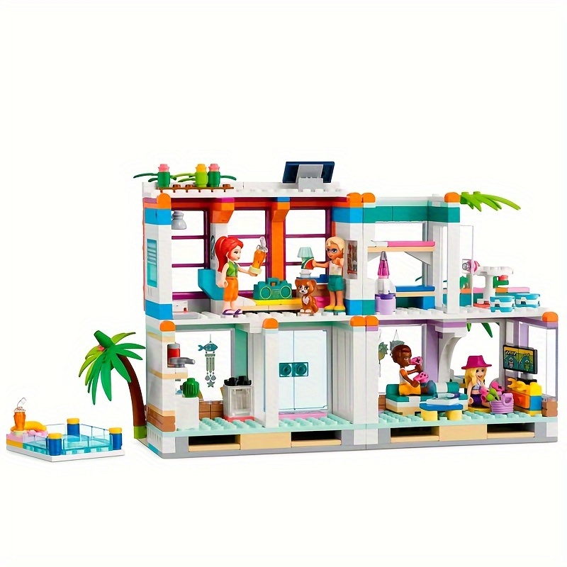 European Version, 41709 LEGO Vacation Beach House, Includes A Mia Mini-Doll, Plus 3 More Characters And 2 Animal Figures to Spark Hours Of Imaginative Role Play