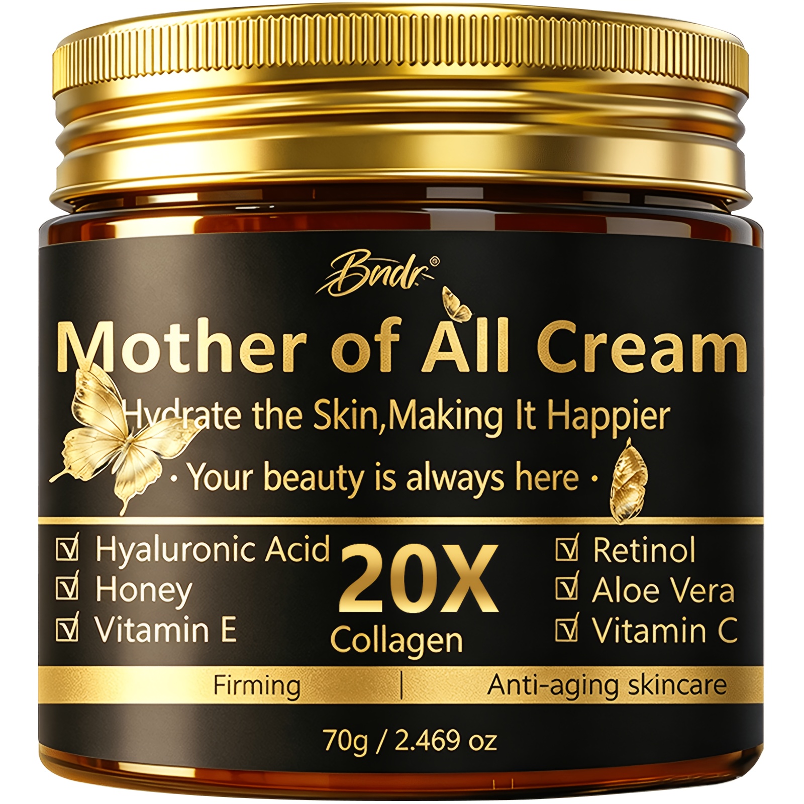 Mother of for all cream / 20X Day And Night face Cream / Collagen Lift And Tight Face Cream with Retinol, Collagen, Hyaluronic Acid And Vitamin C / Moisturizing And Smoothing for All Skin Types / Alcohol-Free, 120-Hour Hydration - Image 4