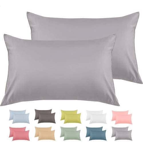 2 pack solid color bed pillows pillowcases pillow inserts not included comfortable and soft suitable for bedroom hotel bedding