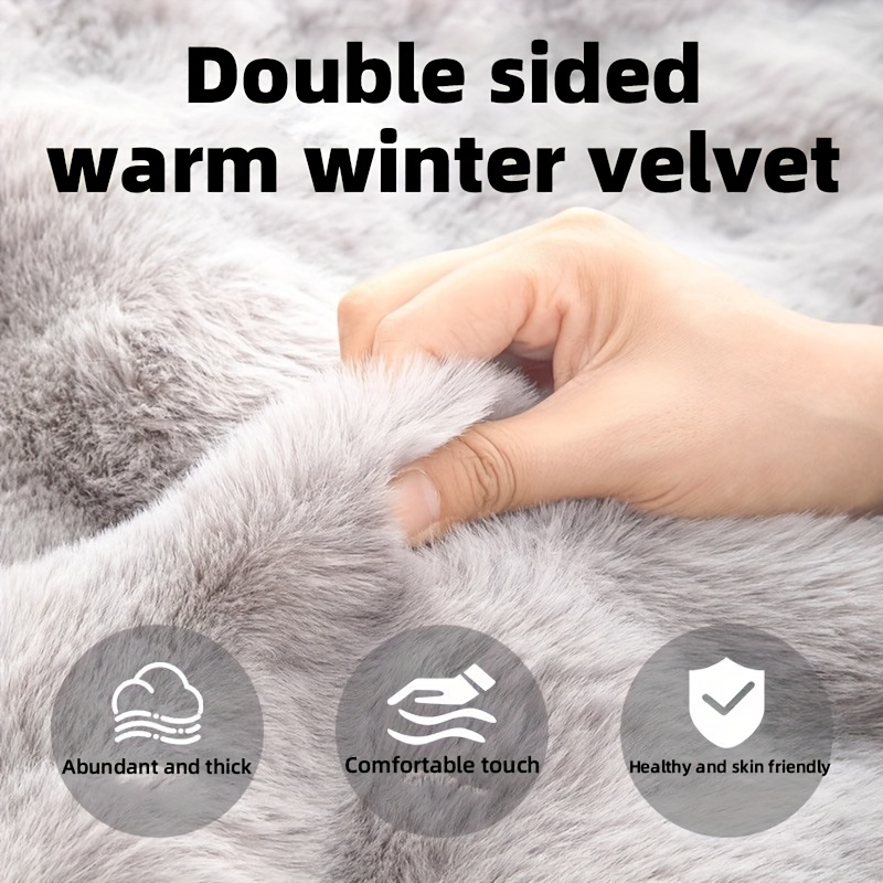 extra large thickened dog bed for medium large dogs washable polyester kennel mat with plush gray surface durable square design for indoor outdoor use     dog bed mat   furniture   accessory thickened material Product details 3