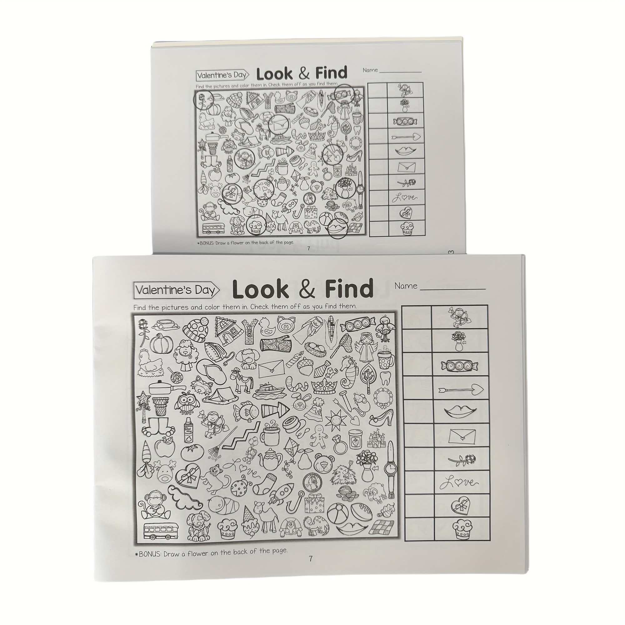 Find the Hidden Pictures, Find the Same Image and Color It, a Fun and Engaging Book with 18 Contents, Helps Improve Focus, Attention and Observation Skills, Includes Answers