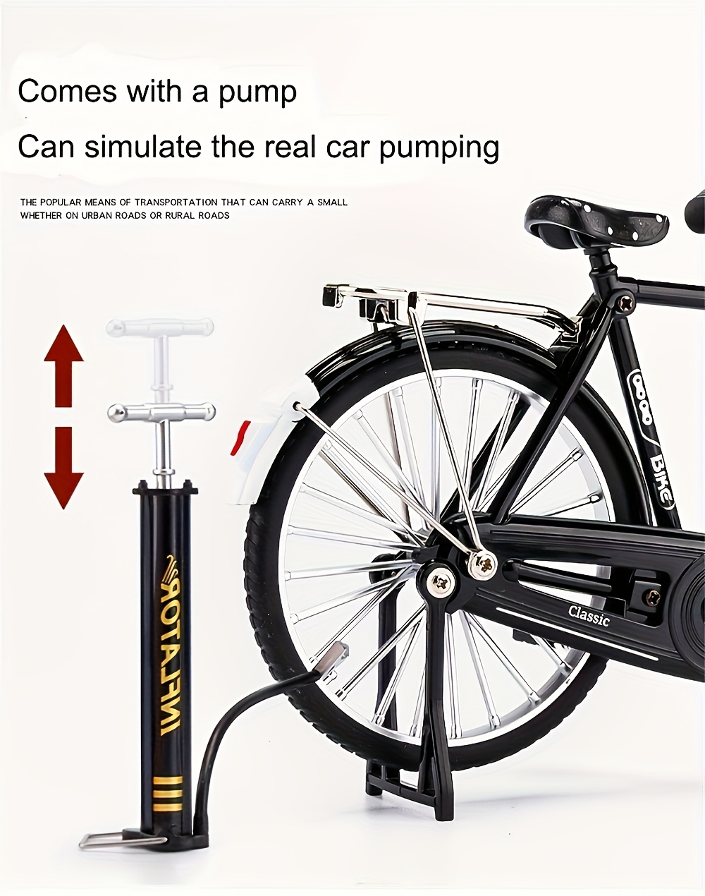 复古金属自行车模型套装 - 4.3英寸/7英寸桌面展示与收藏 | diy复古拼图，耐用合金工艺品 | 独特男士生日礼物/父亲节礼物 商品详情 7