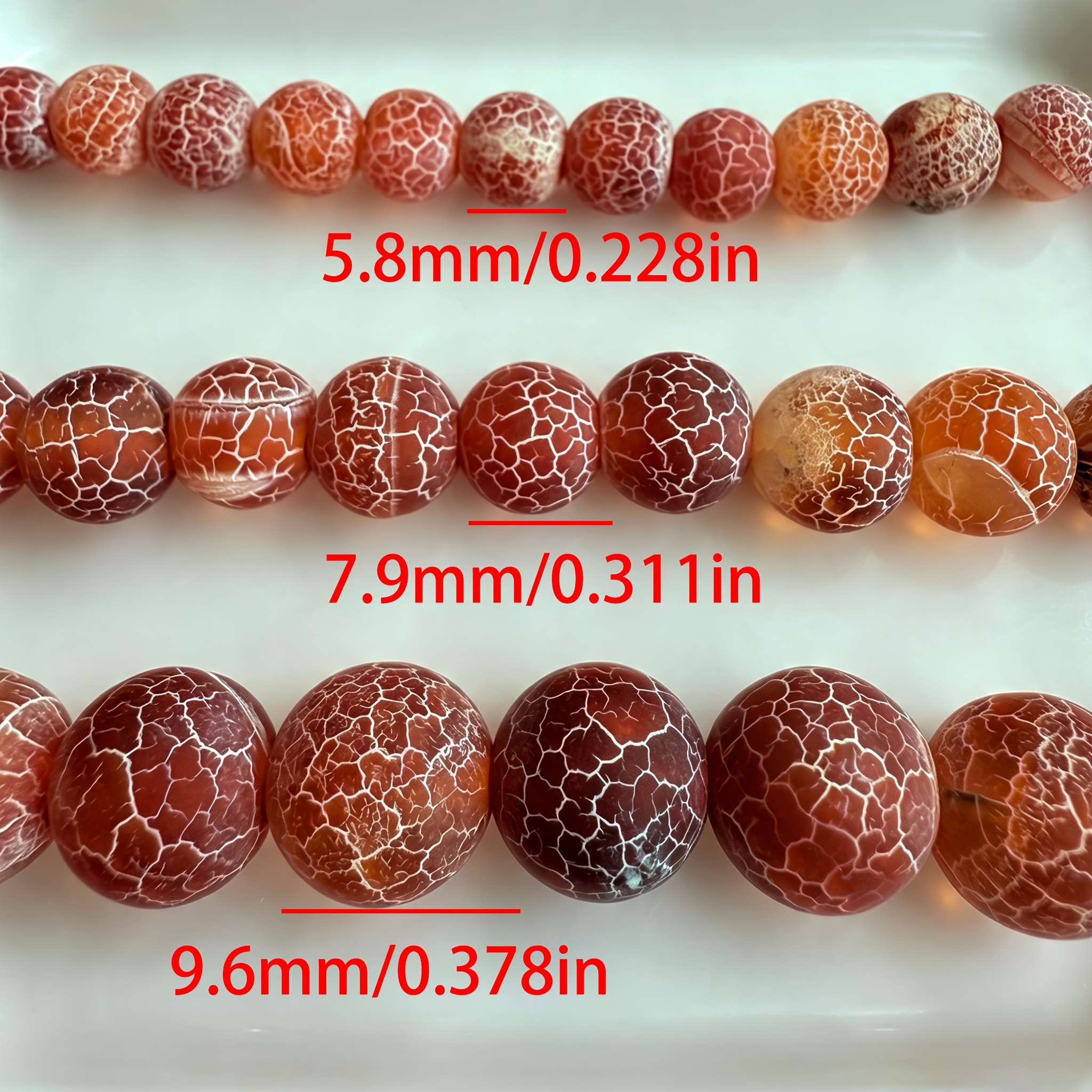 Approx. 18pcs Spherical Shape Agate Beads for Christmas
