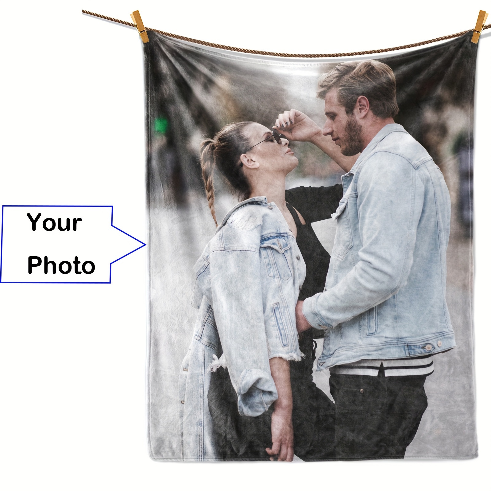 

Personalized Flannel Blanket With Photo -soft Warm Custom Blanket- Picture Blanket - Made In The Usa, Fast Delivery