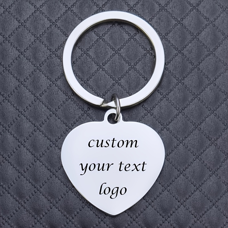 

Personalized Stainless Keychain - Custom Engraved Text, Perfect Valentine's Day Gift For Her