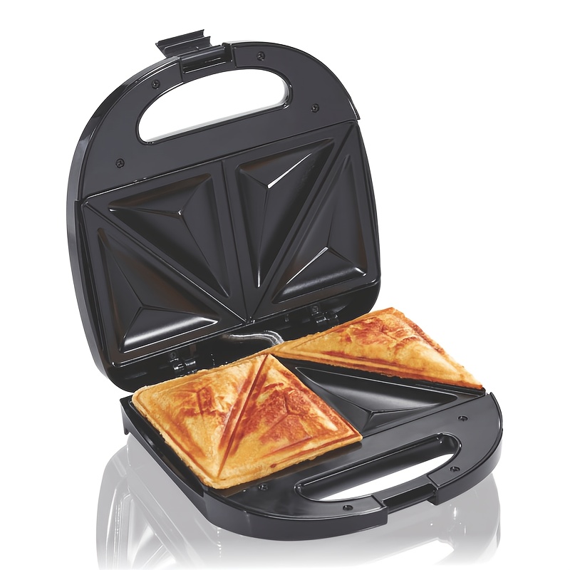 item picture double sided non stick sandwich maker and frying pan plate bread panini machine 750w portable design suitable for camping breakfast grilled toast omelets etc quick heating   handle easy to   resistant material