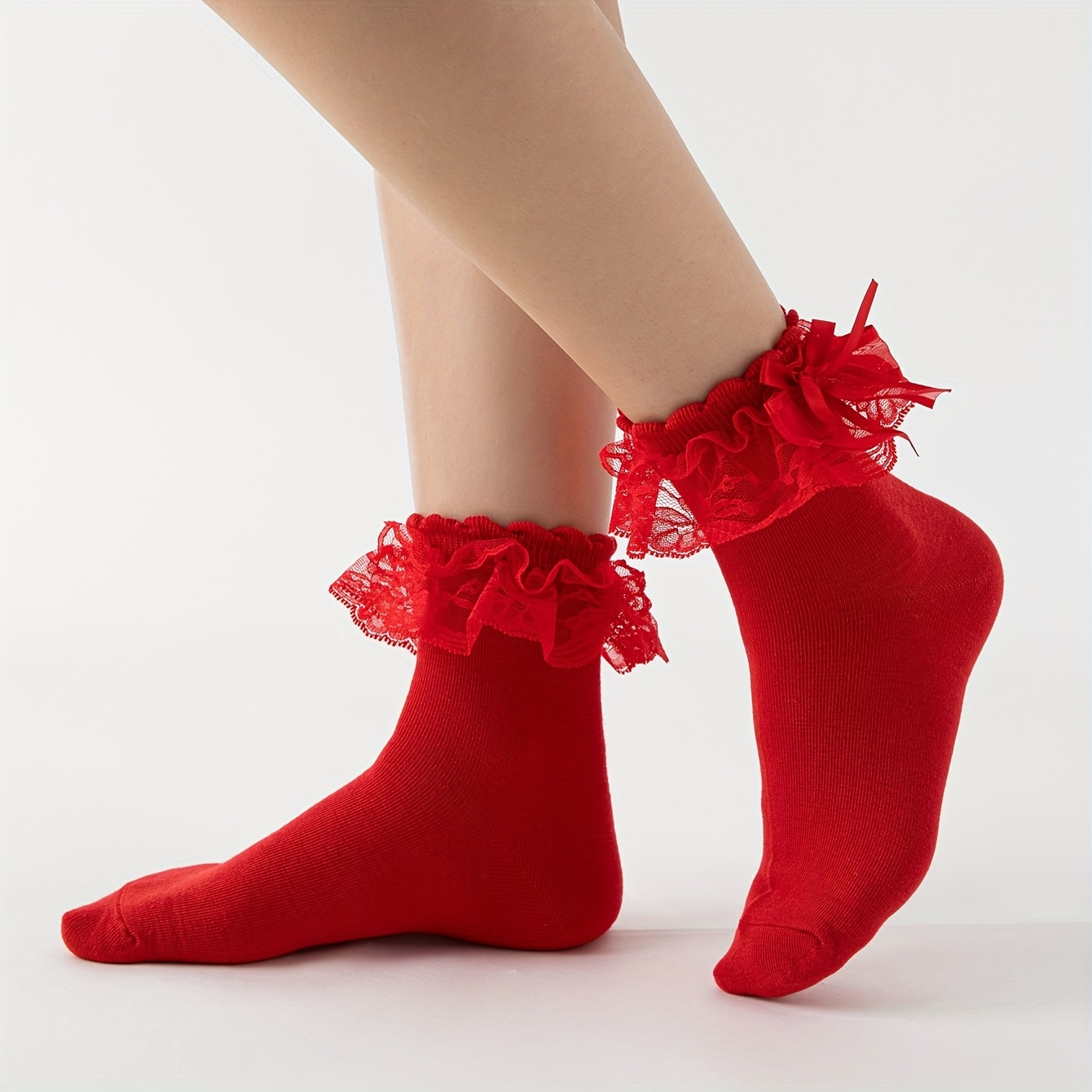 Image of 1 Pair Of Women's Mid-calf Socks For Dance, Party & Casual Attire