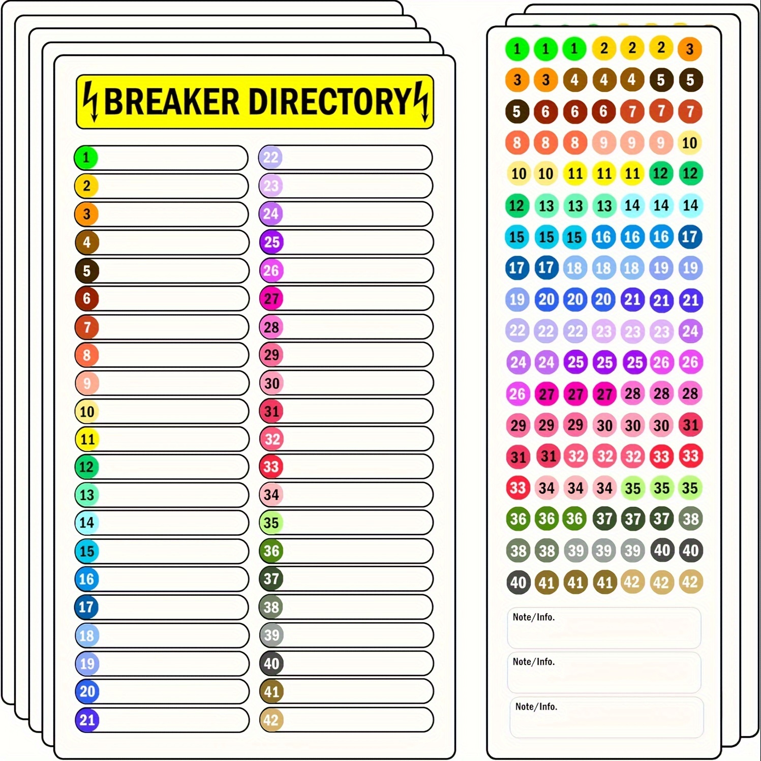 

Breaker Panel Labels Circuit Breaker Labels 9pcs Circuit Breaker Fuse Panel Marker Signs Electrical Electric Box Stickers Number Center Identification Stickers