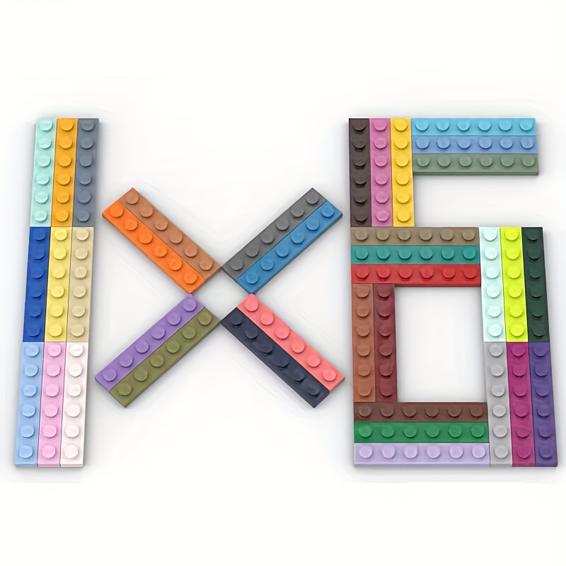 30pcs 30mm Building Blocks Thin Tile 1x6 Short Brick DIY